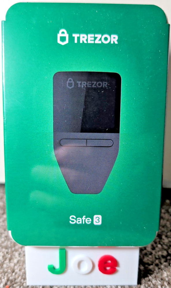 Trezor Safe 3 Secure Crypto Hardware Wallet (Cosmic Black) - New Sealed