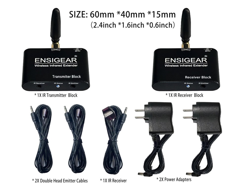 Wireless IR Repeater Kit, Infrared Remote Control Extender, Infrared Remote C...