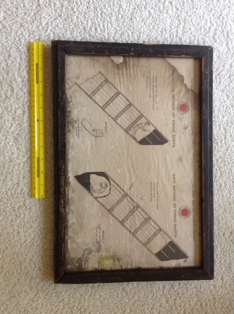Lehigh Coal & Navigation Co. ORIGINAL Warning Safety Poster, Original Frame