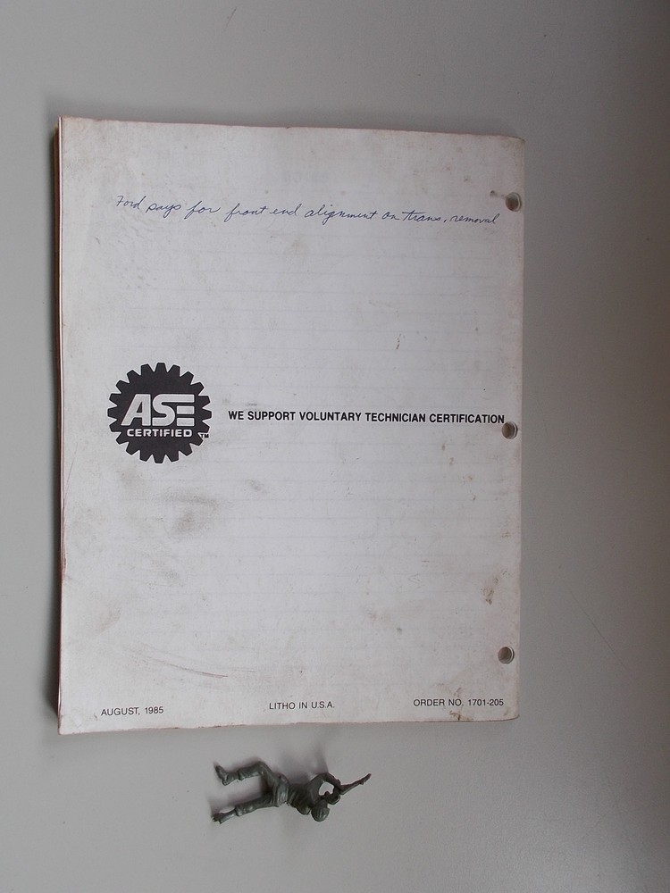 1986 Ford AXOD Automatic Overdrive Transaxle Training Guide Book Manual