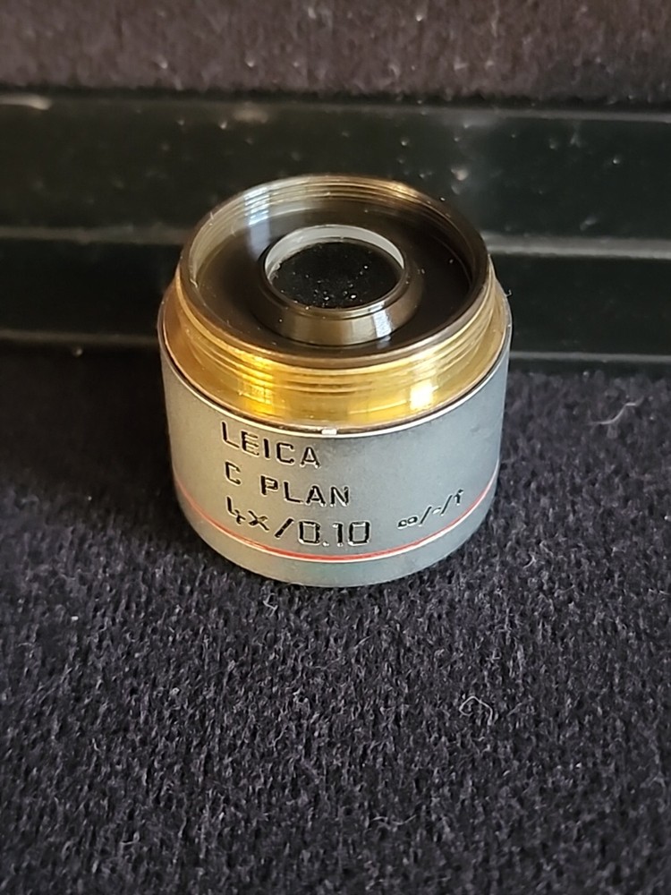C PLAN 4x/0.10 OBJECTIVE LENS 506074 LEICA DMLS LABORATORY MICROSCOPE
