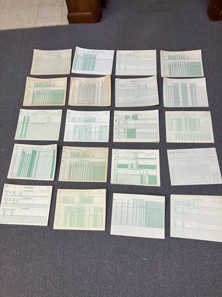 20 IBM S/36 AS/400 RPG OTHER Specifications Sheets Paper Pads Cards Coding Forms