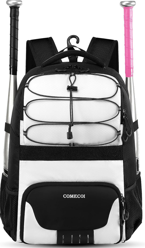 Softball Bag, Lightweight Baseball Backpack with Shoes Compartment, Baseball Bat