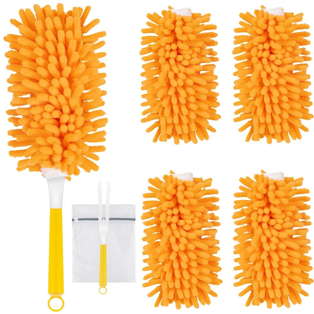 4 Pack Reusable Duster Refills for Swiffer, Microfiber 360 Heavy Duty Dusters...