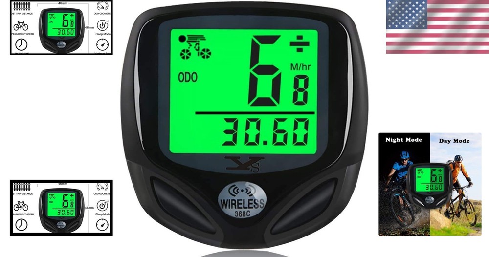 Cycle Performance Tracker: Waterproof Bike Computer with Backlight and Auto Wake