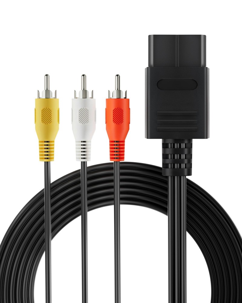 N64 AV Cable Compatible with N64, SNES, SFC, NGC – RCA 180 centimeters