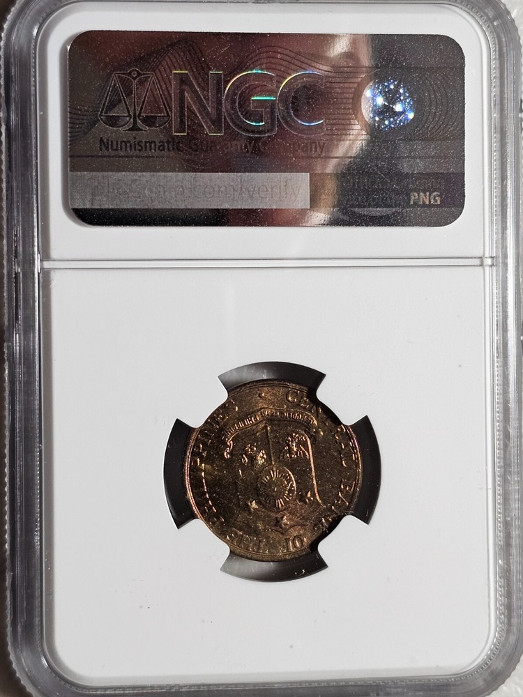 Philippines 5 Centavos 1962 NGC MS 64