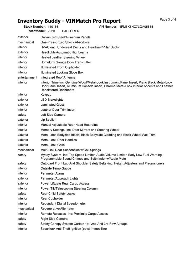 Windshield-Mounted Camera Fits 20-23 EXPLORER 10303385