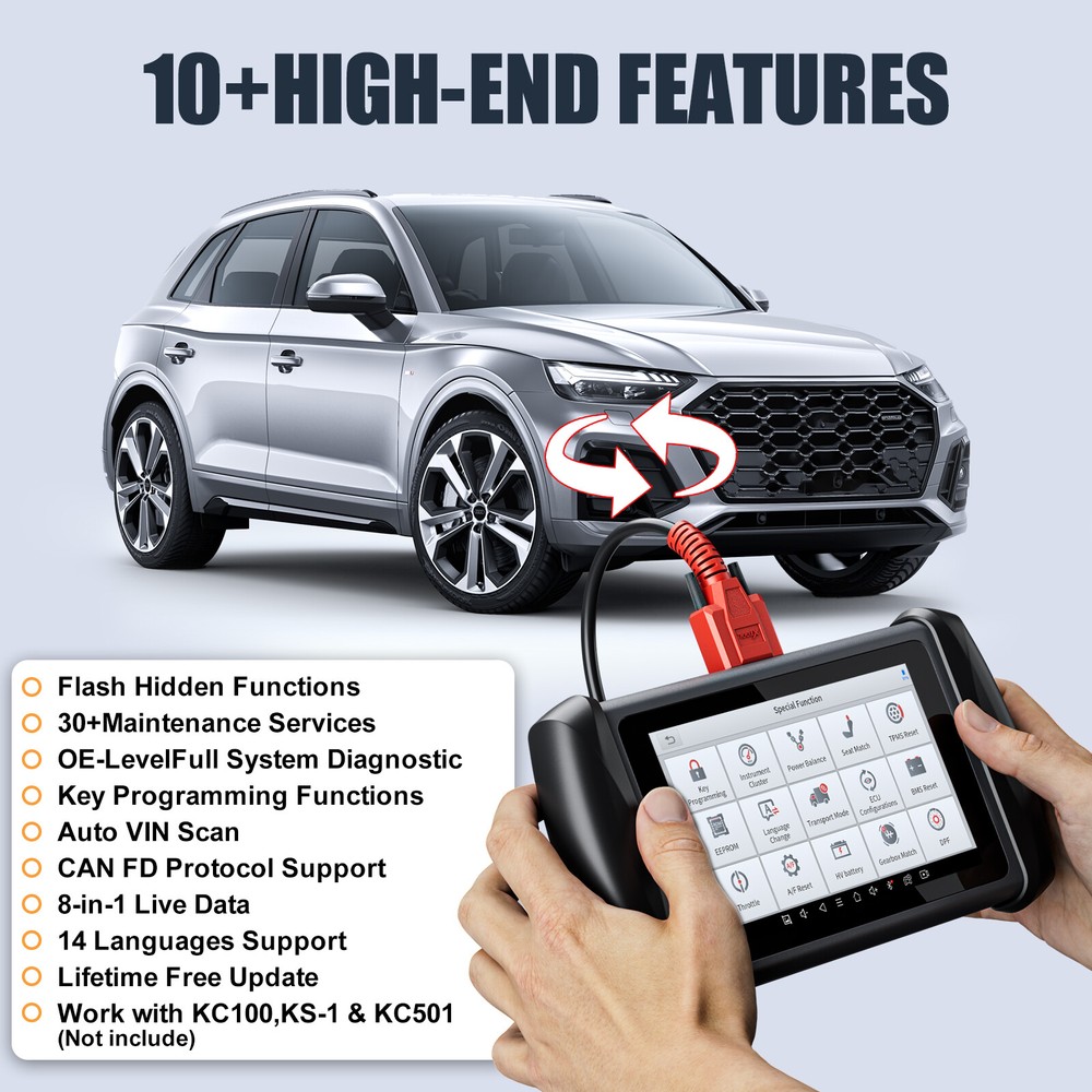 XTOOL IP616 Auto Scan Full System Diagnostic Tool OBD2 Scanner CANFD Key Coding