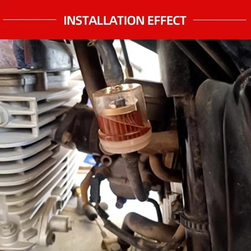 10pcs 1/4" Motorcycle Inline Gas Fuel Filter for Dirt Bike ATV UTV Snowmobile