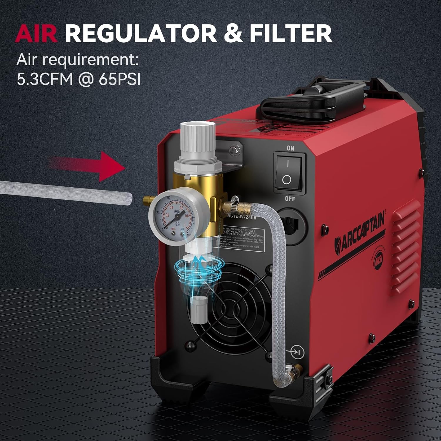 ARCCAPTAIN 55A Plasma Cutter Non-Touch Pilot ARC HF Air Plasma Cutting Machine