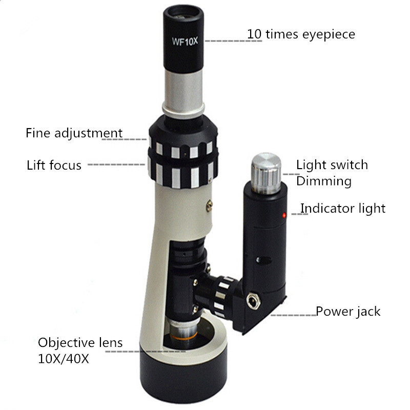 100X-400X Portable Zoom Metallographic Microscope Hand-held Microscope
