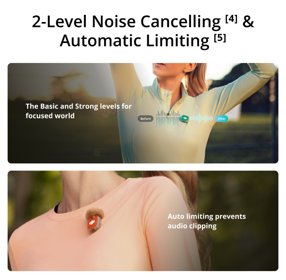 DJI Mic Mini 2 Transmitter Lightweight Portable Low Latency For Live Streaming