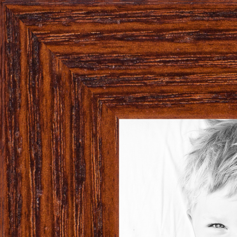 ArtToFrames .75" Custom Poster Frame Brown Walnut on Red Oak Wood 4215 Large
