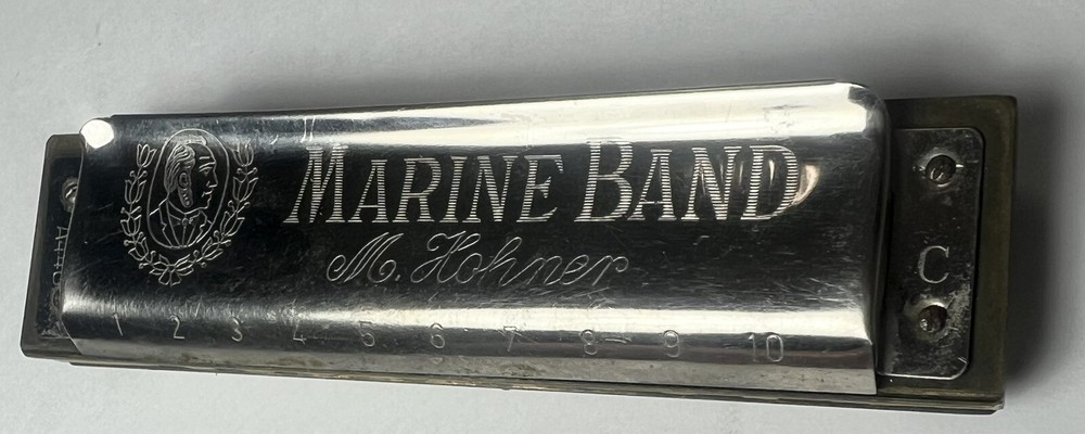 Vintage Harmonica Hohner Marine Band 1896 Key C