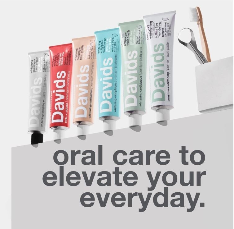 Davids Fluoride Free Nano Hydroxyapatite Toothpaste for Remineralizing Enamel