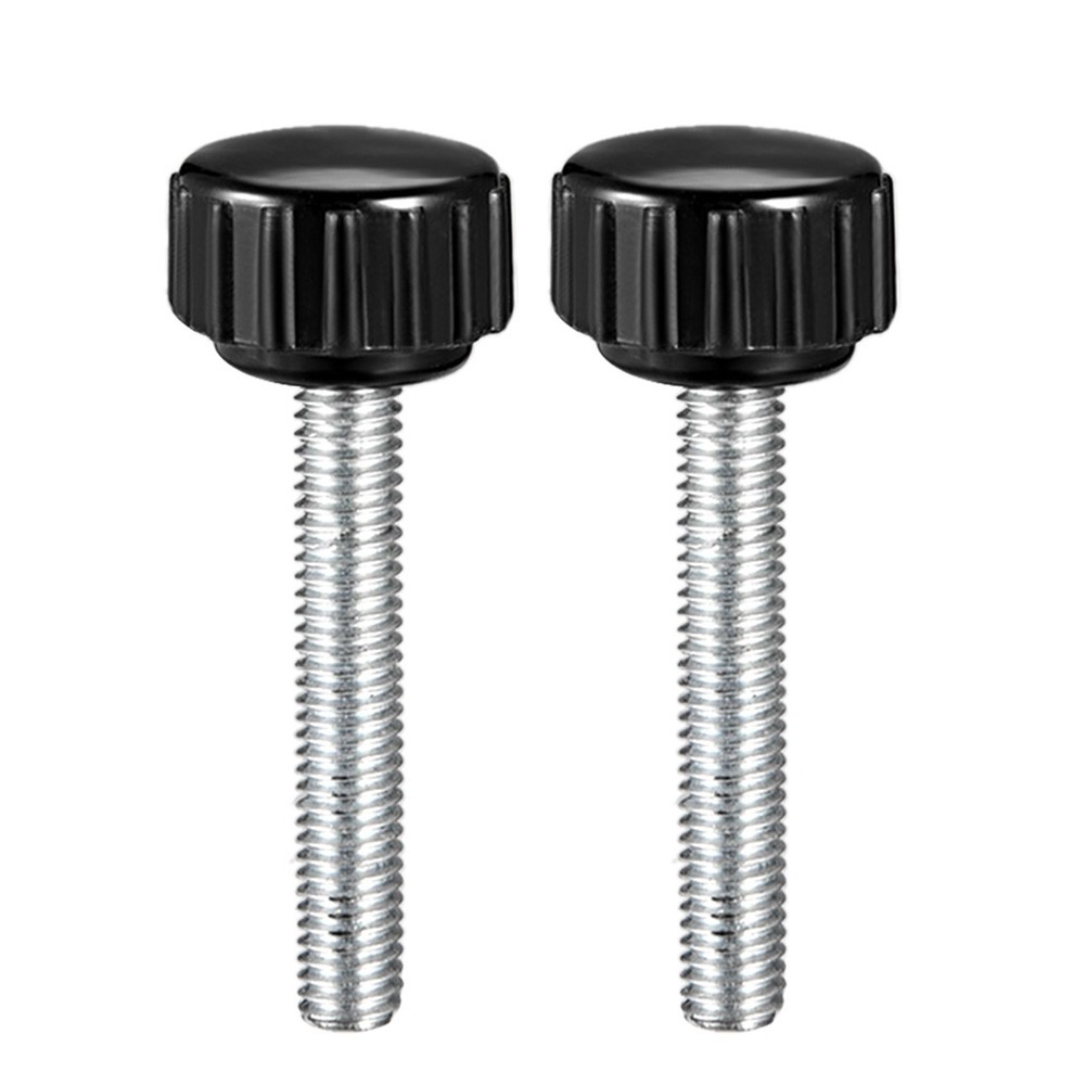 M5 x 30mm Male Thread Knurled Clamping Knobs Grip Thumb Screw on Type  2Pcs