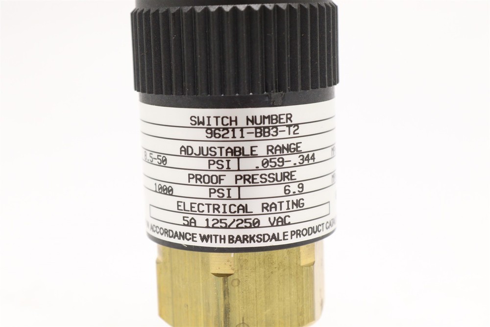 BARKSDALE COMPACT PRESSURE SWITCH 96211-BB3-T2