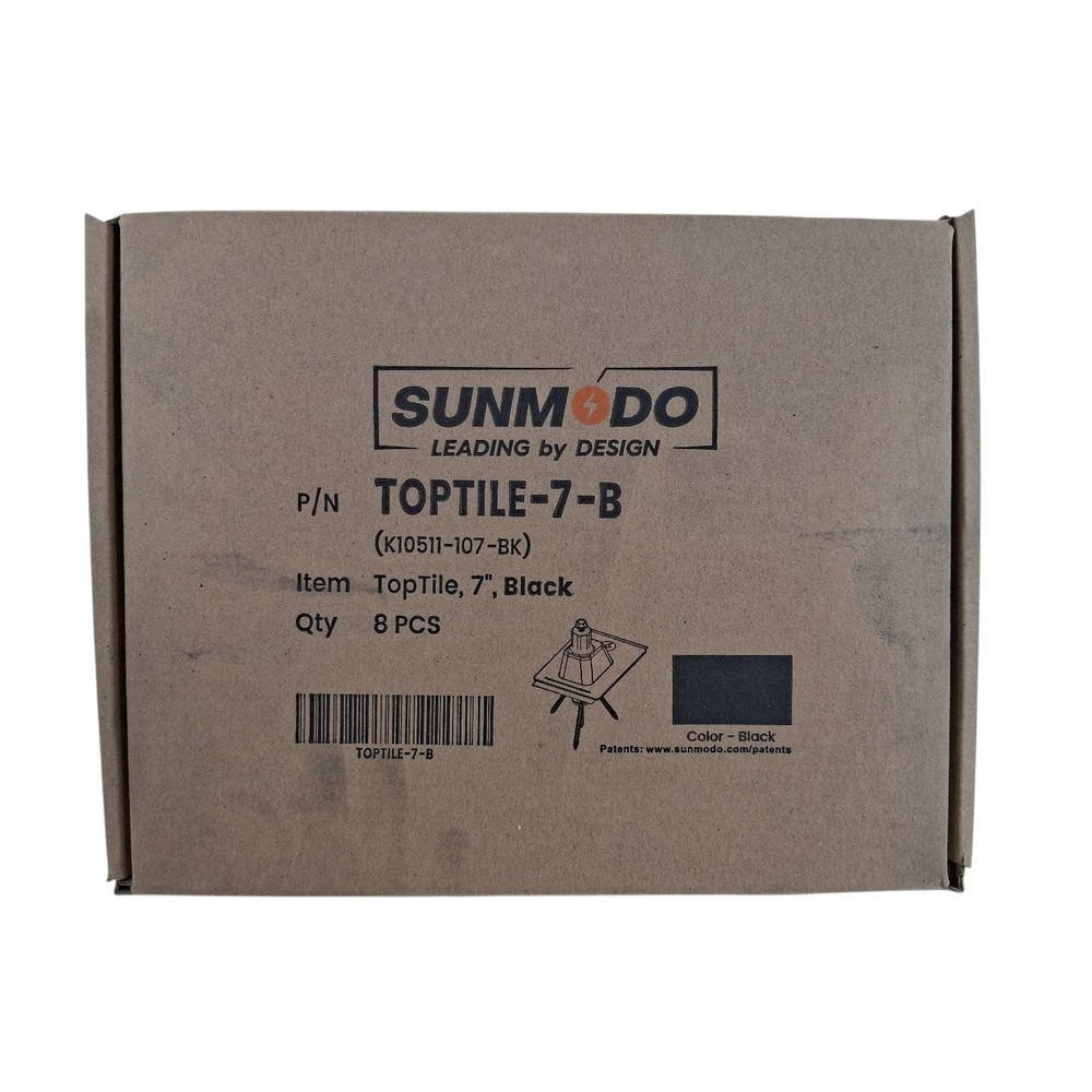 SunModo TOPTILE‑7‑B — 7" TopTile Deck Mount, Black