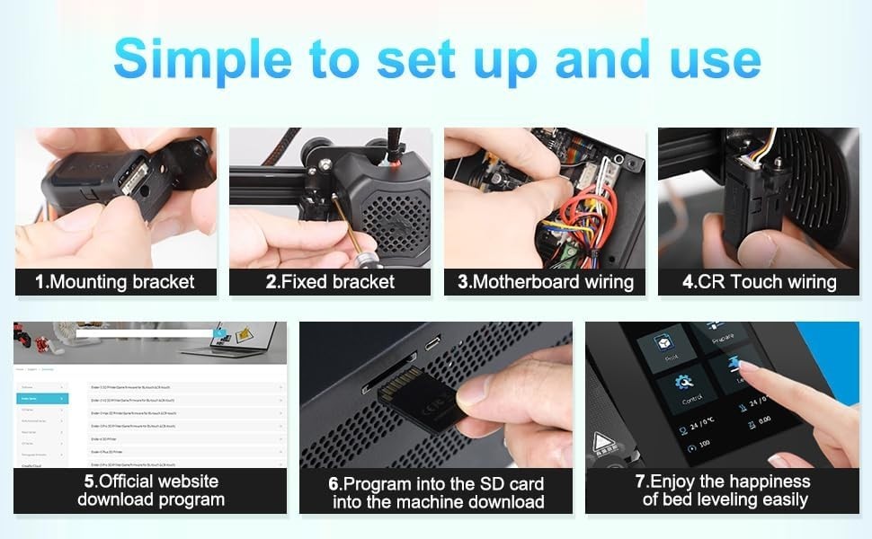 Auto Bed Leveling Sensor Kit for 3D Printers with Metal Push Pin Compatibility