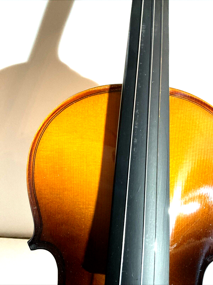 Handmade Flamed Violin 4/4 Professional Solid Maple Wood Shoulder Holder, Bow
