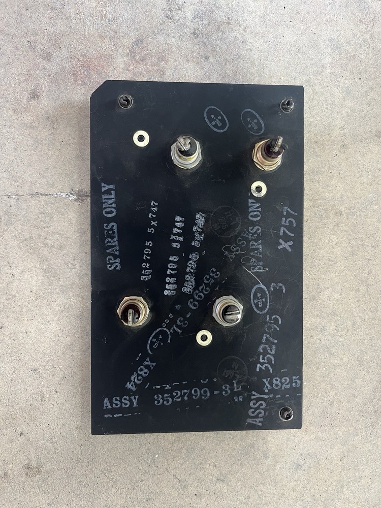 Vintage Lockheed C-130A Hercules Pilots Check List Panel