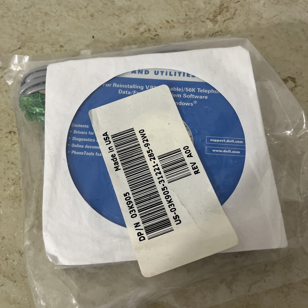 NEW Dell Drivers And Utilities Includes Cords (unopened Package)