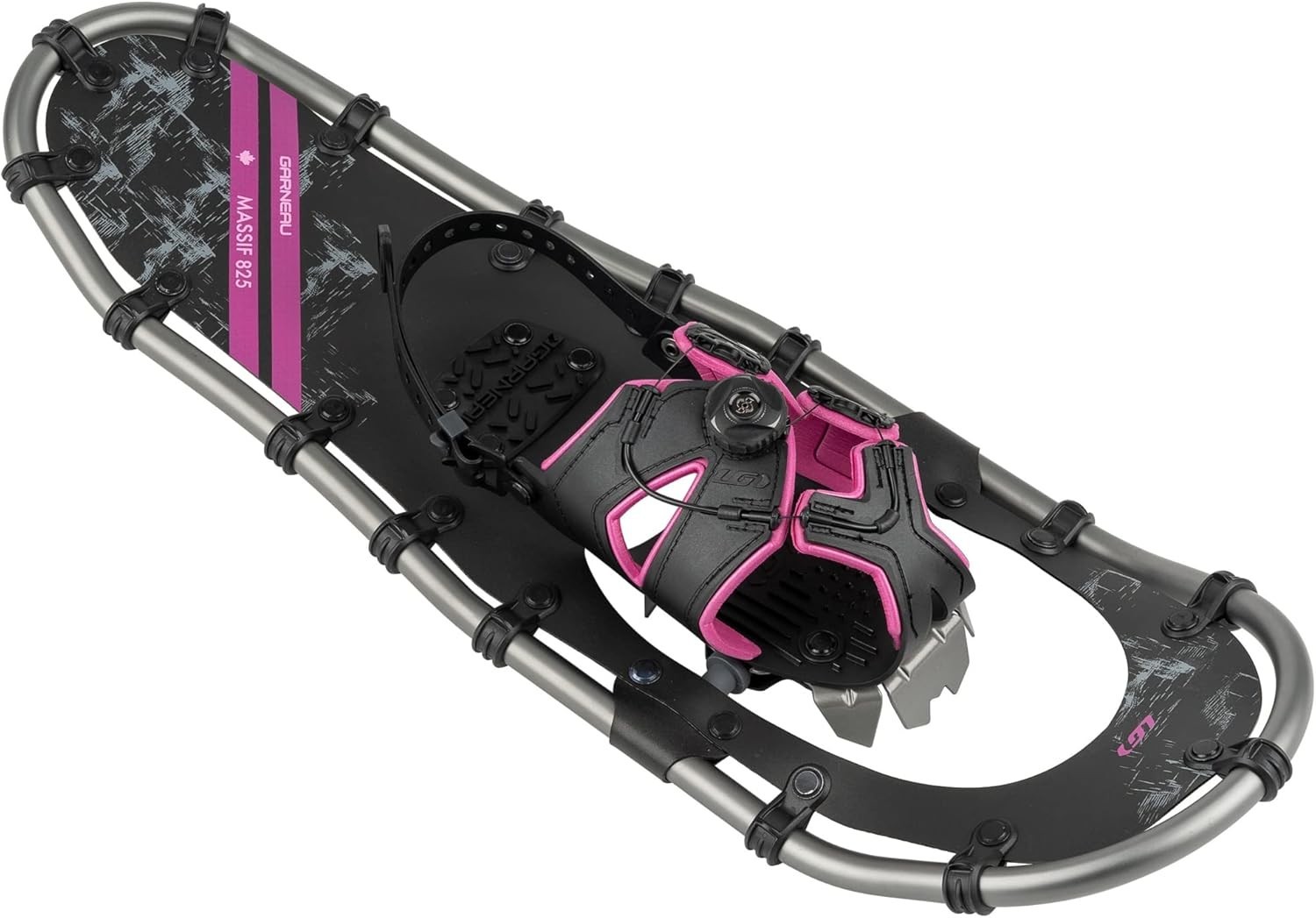 Louis Garneau Women's Massif 825 Snowshoes, BOA, Black/Pink (Users 100-200lbs)