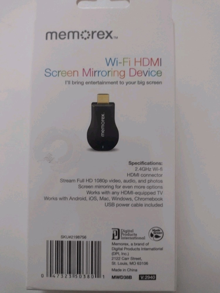 Memorex WI-FI HDMI Screen Mirroring Device