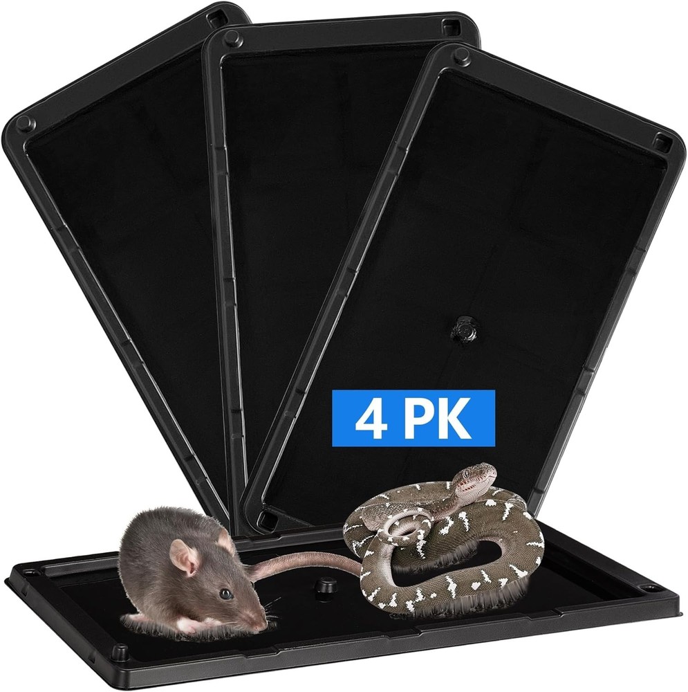 4 Pack Non-Toxic Sticky Mouse Traps - Safe & Effective Pest Control Solution