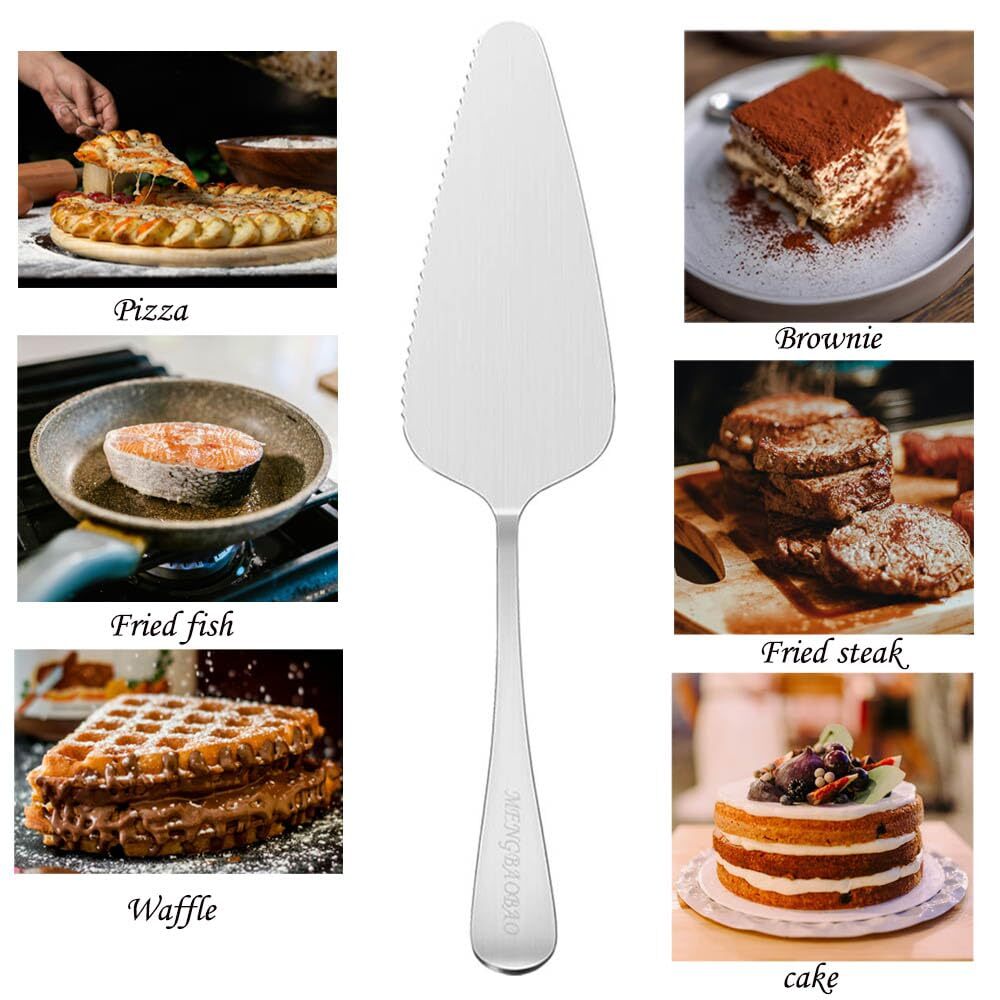 10 Pcs Cake Server Pie Holder Transfer Triangular Spade Spatula for Pizza
