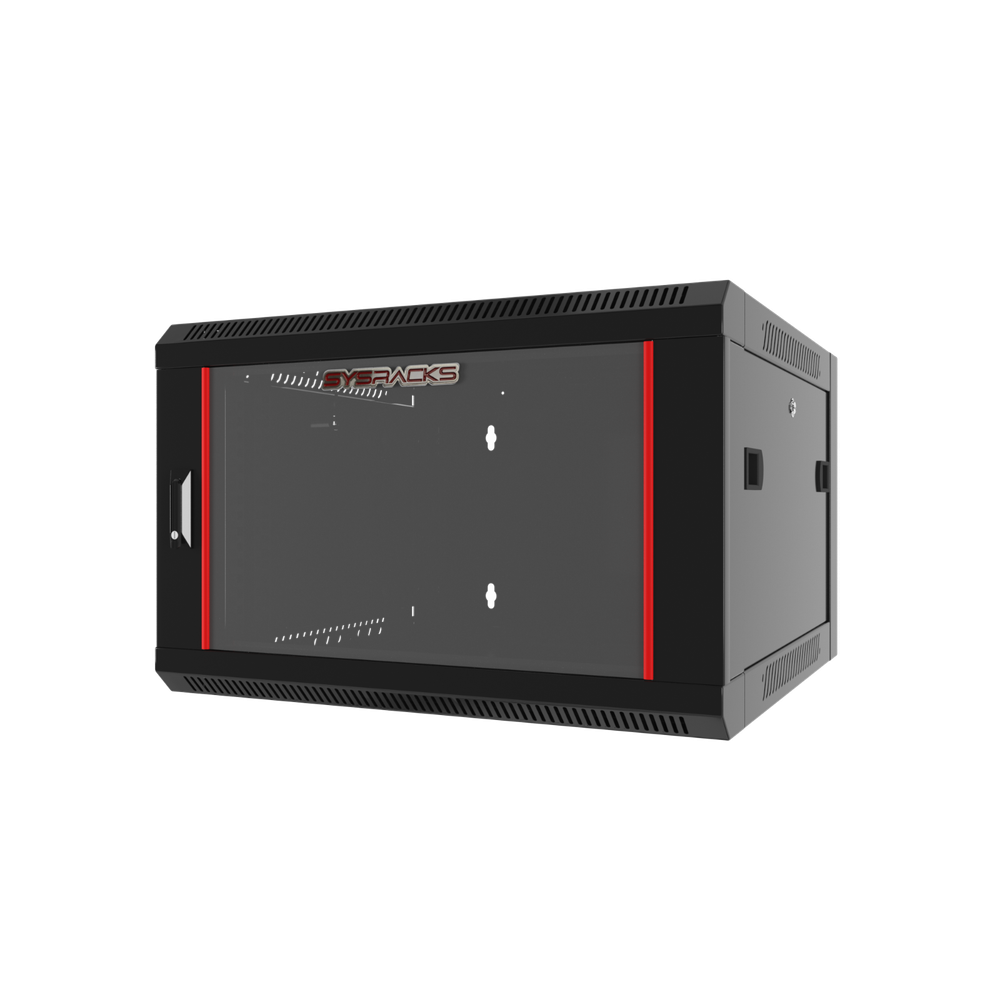 Server Rack 6U Wall Mount Cabinet Locking Networking Data Enclosure Glass Door