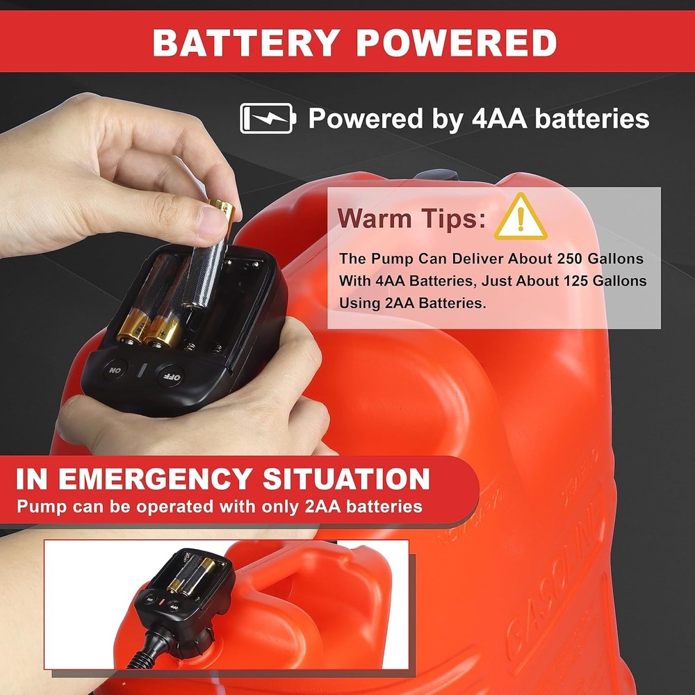 Automatic Fuel Transfer Pump (with Auto-Stop Sensor, Flow Rate 2.4 Gallons)