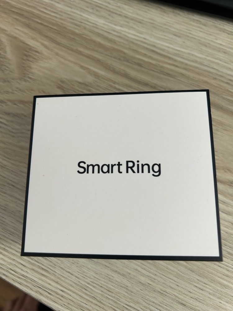 Gold Smart Ring Activity Tracker Bluetooth Wireless Pedometer with Charging Case