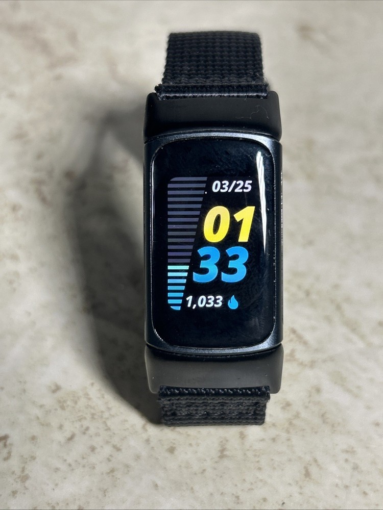 Fitbit Charge 5 Activity Tracker - Black With Charger Extra Band