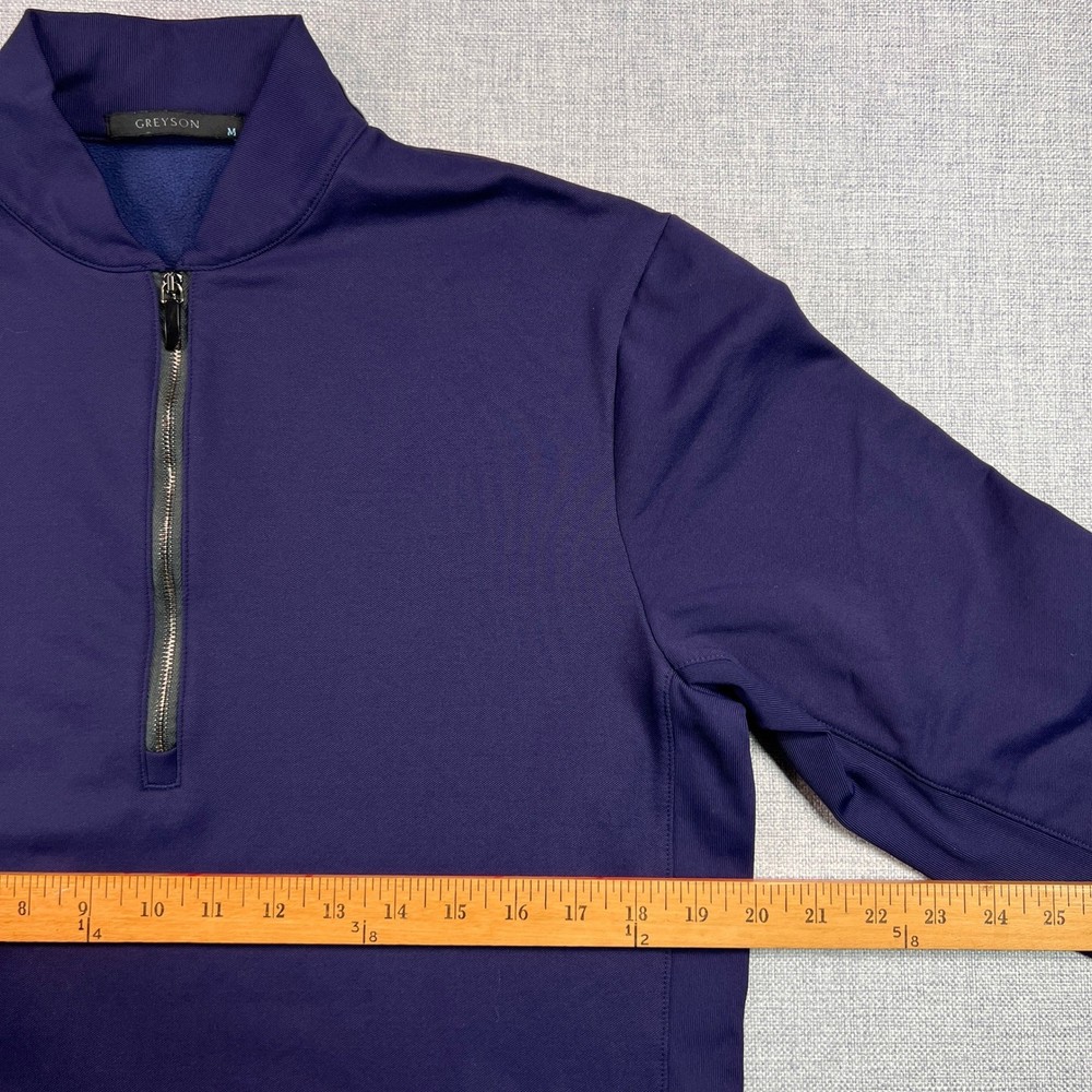Greyson Siasconset 1/4 Zip Golf Pullover Men Medium Purple Stretch Performance