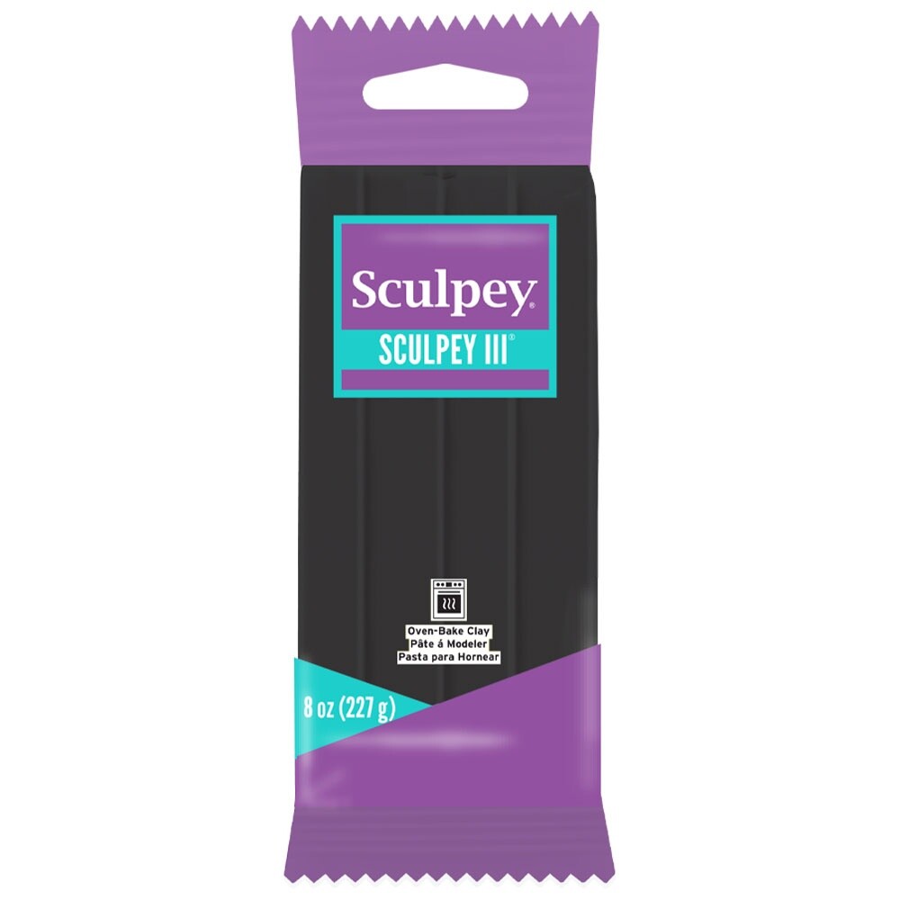 Sculpey III Polymer Clay 8oz-Black