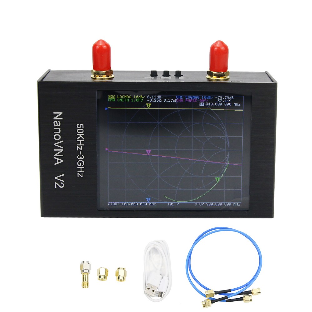 50KHz-3GHz NanoVNA V-Two Vector Network Analyzer Antenna Analyzer w/ Metal Shell