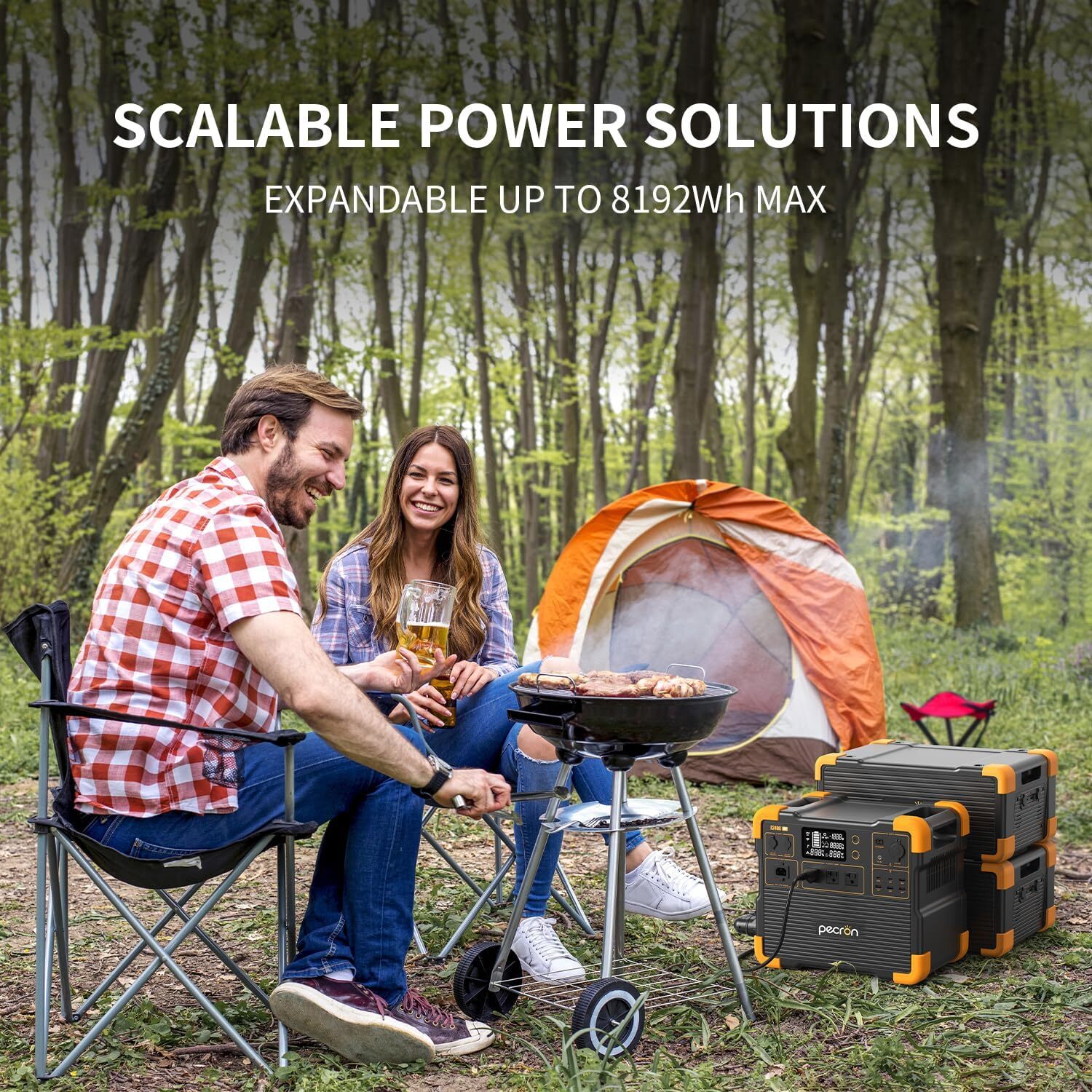 E2400LFP Pecron Portable Power Station 2048Wh 2400W Solar Generator Refurbished