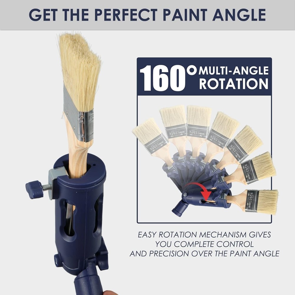 Adjustable Multi-Angle Paint Brush Extension Tool for High Places - 3" Width