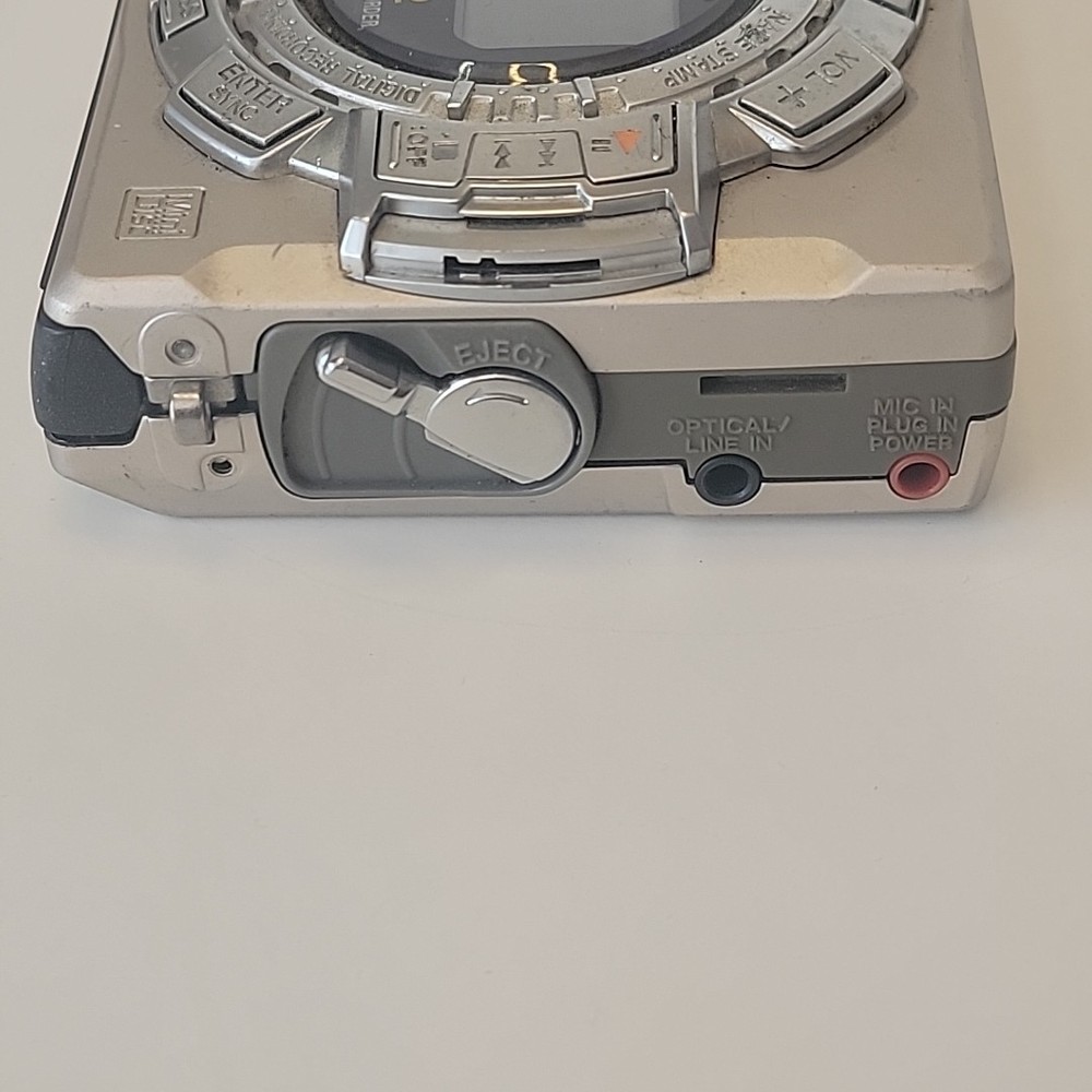 Sharp MD-MS722 Portable Minidisc Recorder Player W/ External Battery READ
