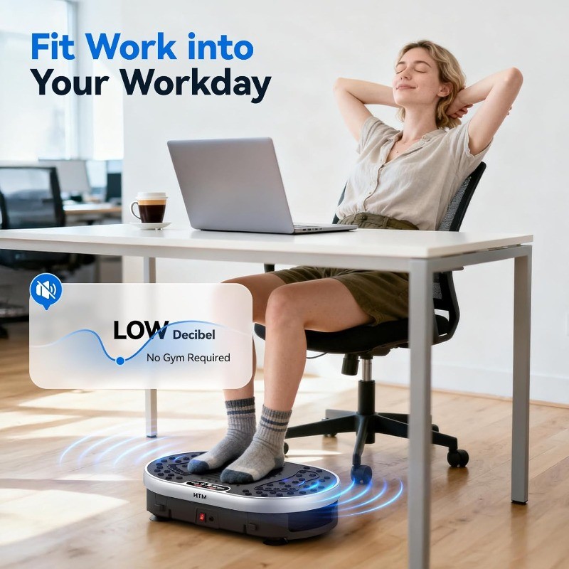 Vibration Plate Exercise Machine with 120 Speed Levels, 9 Program Modes