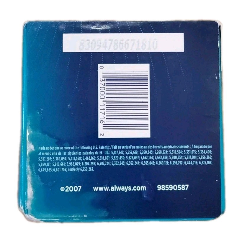 2007 Always Infinity Regular Flow Sealed Box of 36 Pads