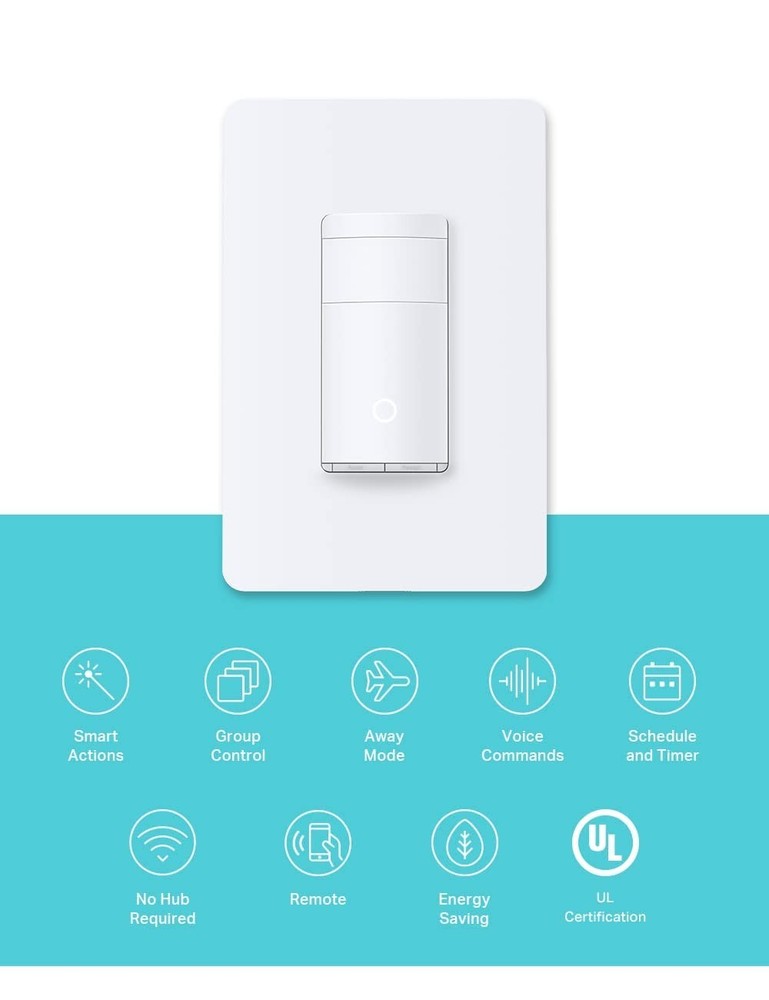 Smart Home Motion Sensor Light Switch, 2-Pack, Compatible with Alexa & Google