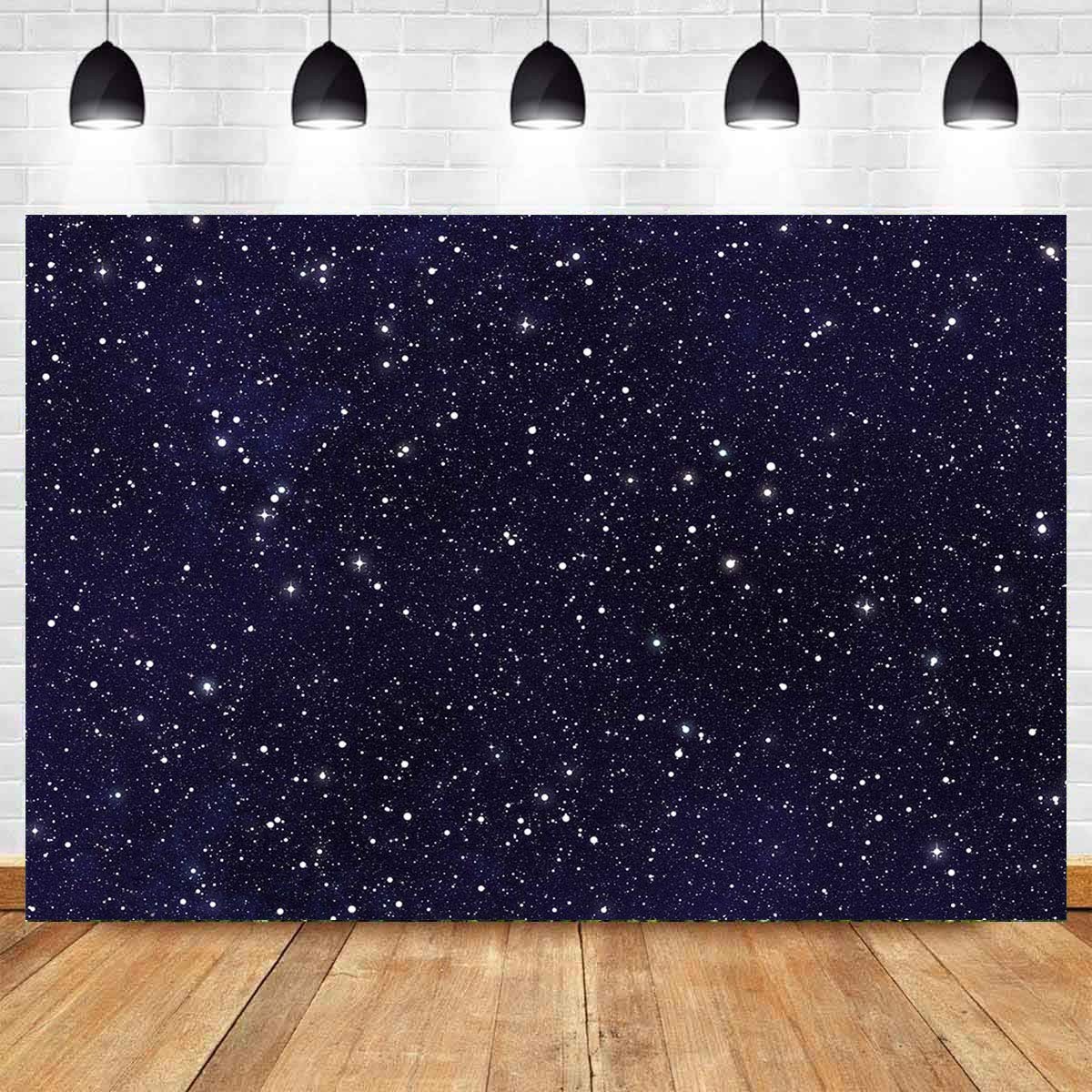 Night Sky Star Backdrops Universe Space Theme Starry Photography 5x3ft, Clear