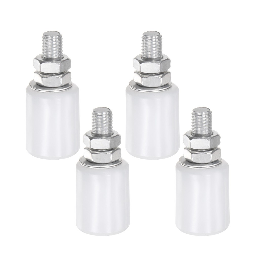4 Sets Slide Gate Guide Roller 1.6" Adjustable Nylon Rollers Door, White