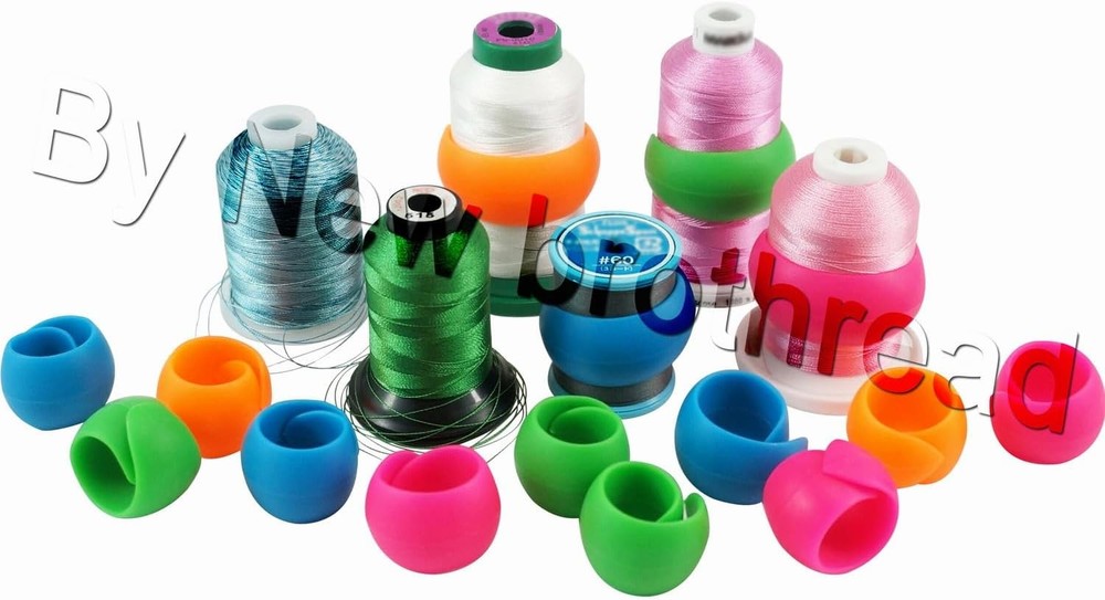 Thread Spool Savers 100PCS Silicone Spool Huggers Sewing Organizer