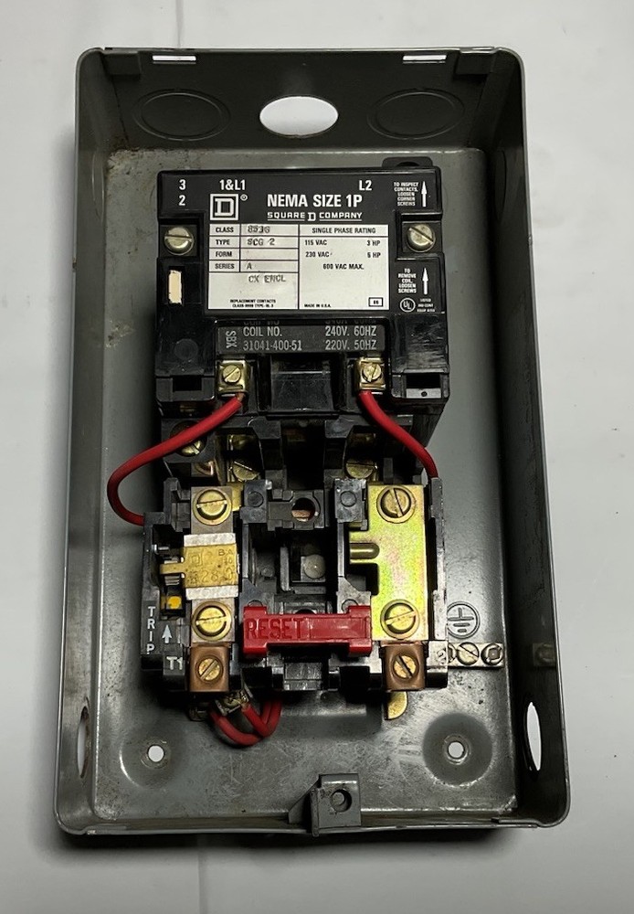 SQUARE D 8536SCG-2 NEMA1P STARTER TYPE S