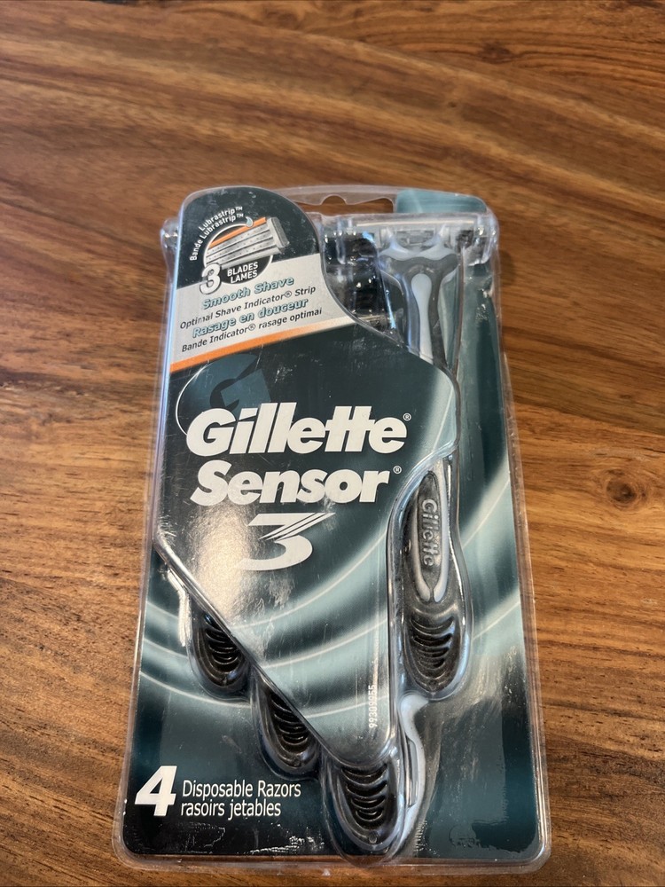 Gillette Sensor 3 Disposable Razor 4 Pack Mens Shaving