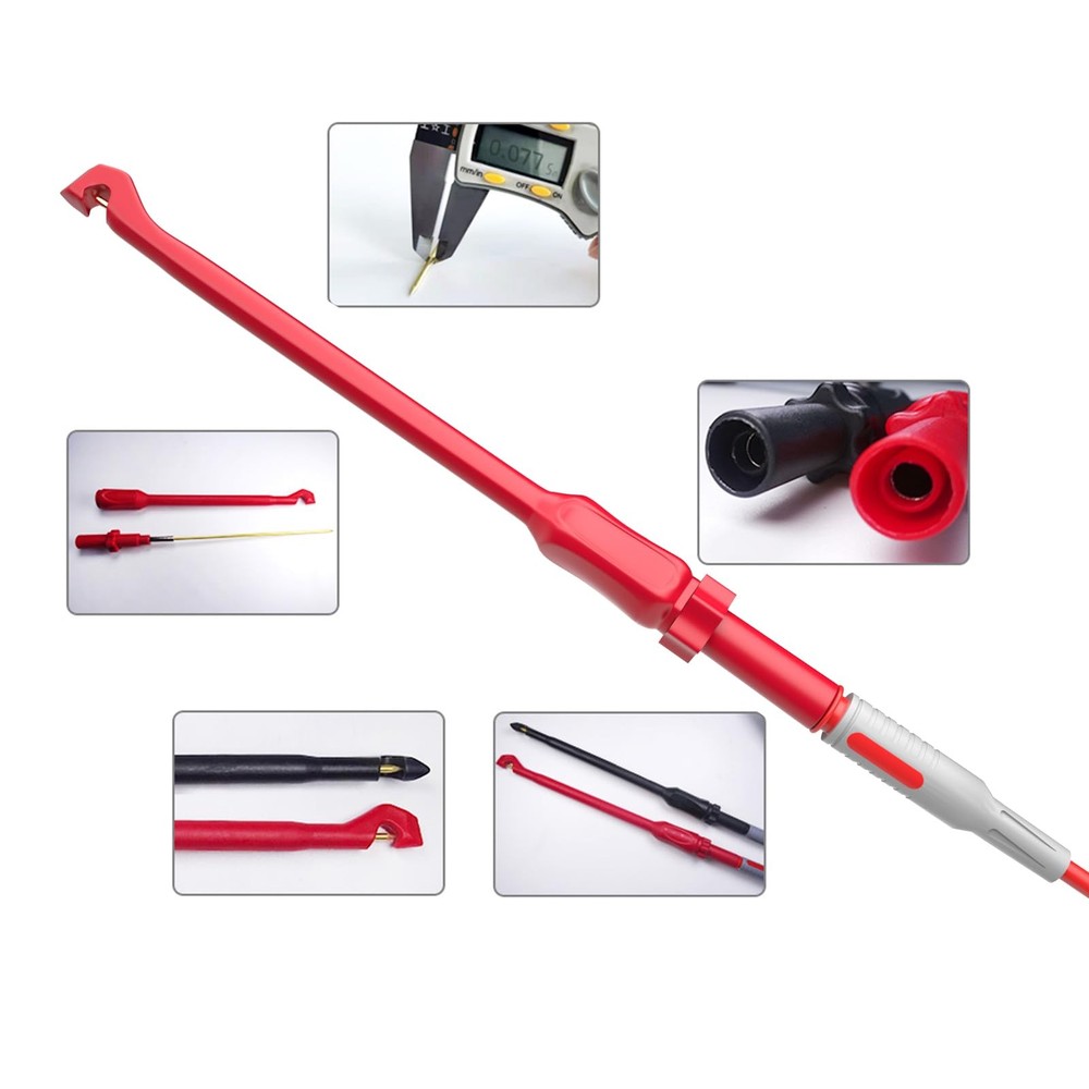 33PCS Multimeter Test Leads Kit with Replaceable Precision Probes Set, Wire-P...